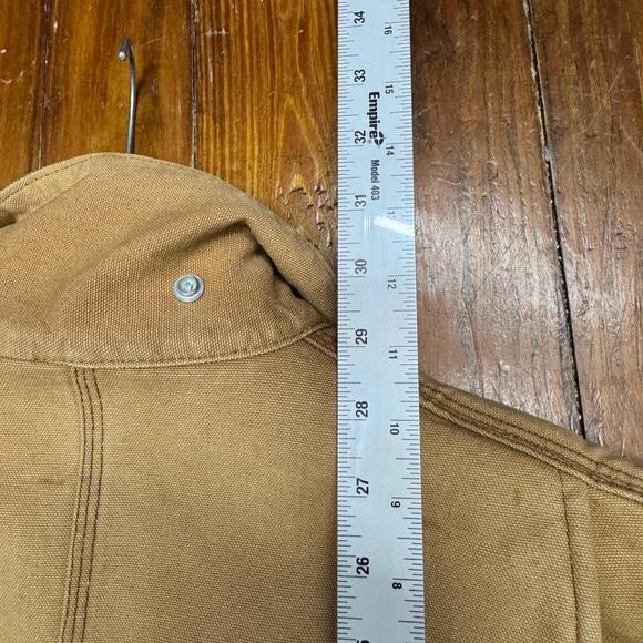 VINTAGE Carhartt Jacket‎ 44 Large 90s Chore Barn Coat Blanket Lined USA Raiders - Picture 16 of 16